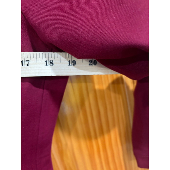 ME+EM Travel Tailoring Collar Midi Dress Intense Red Long Sleeve Zip Front US 10 - Picture 6 of 7